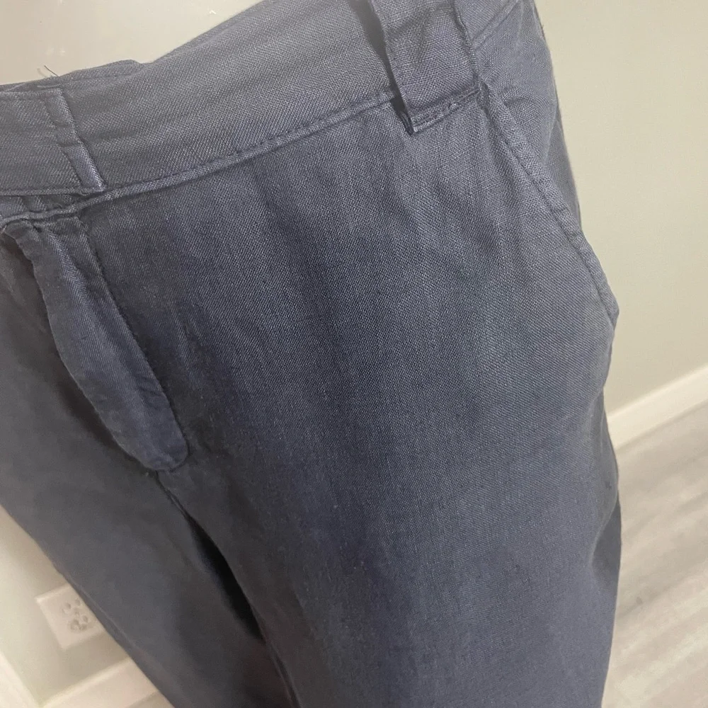RACHEL Rachel Roy 💙 Blue Cargo Pants Relaxed Fit, size Large 100% Linen